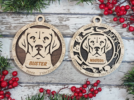 Labrador Retriever Personalized Dog Ornament