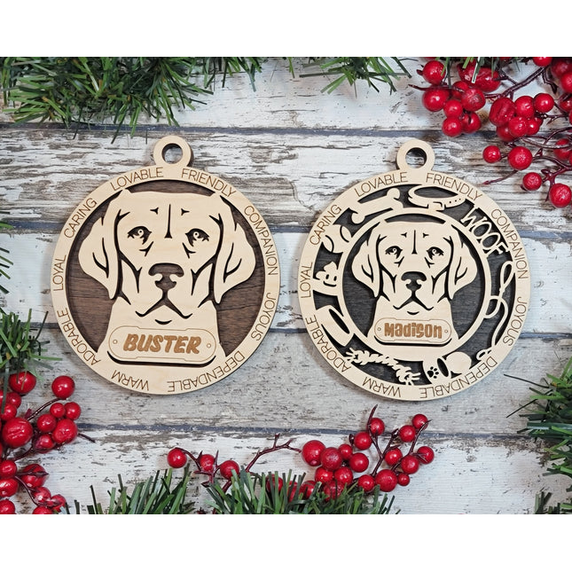 Labrador Retriever Personalized Dog Ornament