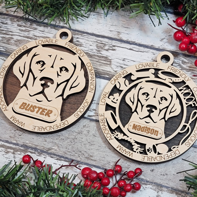 Labrador Retriever Personalized Dog Ornament