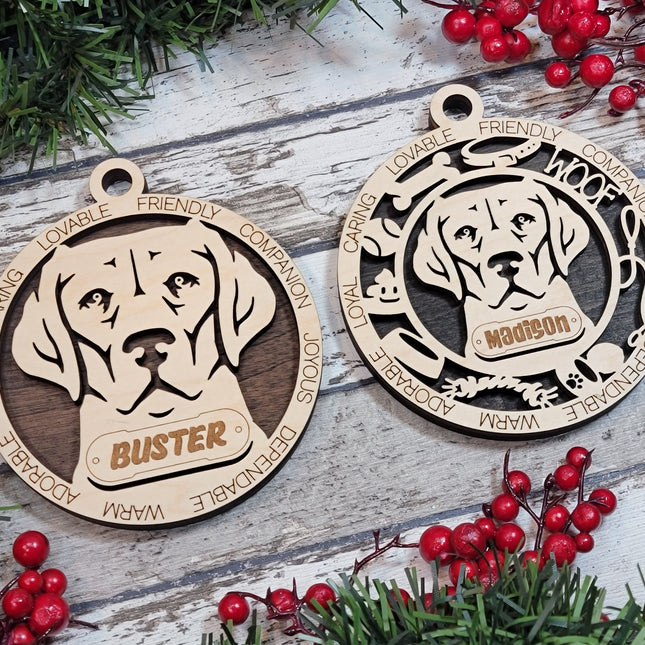 Labrador Retriever Personalized Dog Ornament