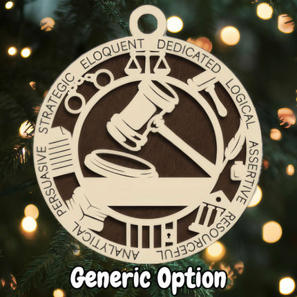 Lawyer Personalized Occupation Ornament