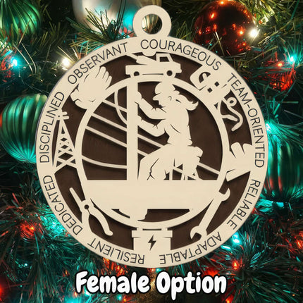 Line Worker Personalized Occupation Ornament