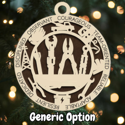Line Worker Personalized Occupation Ornament