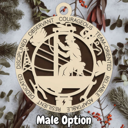 Line Worker Personalized Occupation Ornament