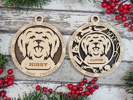 Maltese (Short Hair) Personalized Dog Ornament
