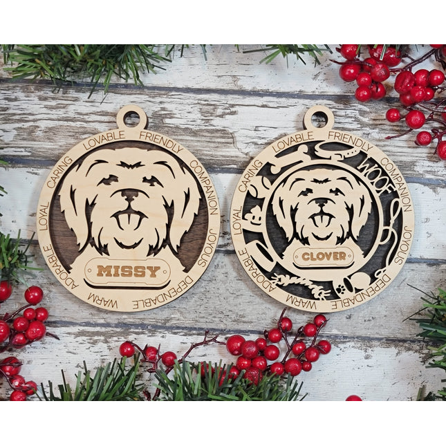 Maltese (Short Hair) Personalized Dog Ornament