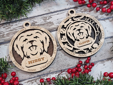 Maltese (Short Hair) Personalized Dog Ornament