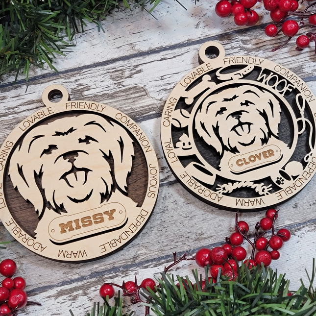 Maltese (Short Hair) Personalized Dog Ornament