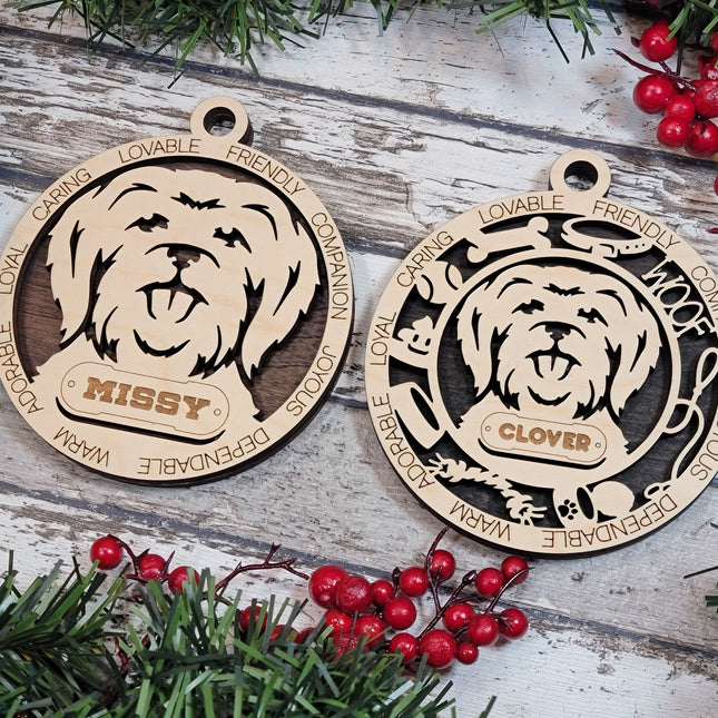 Maltese (Short Hair) Personalized Dog Ornament