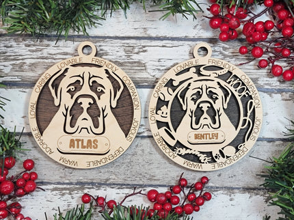 Mastiff Personalized Dog Ornament