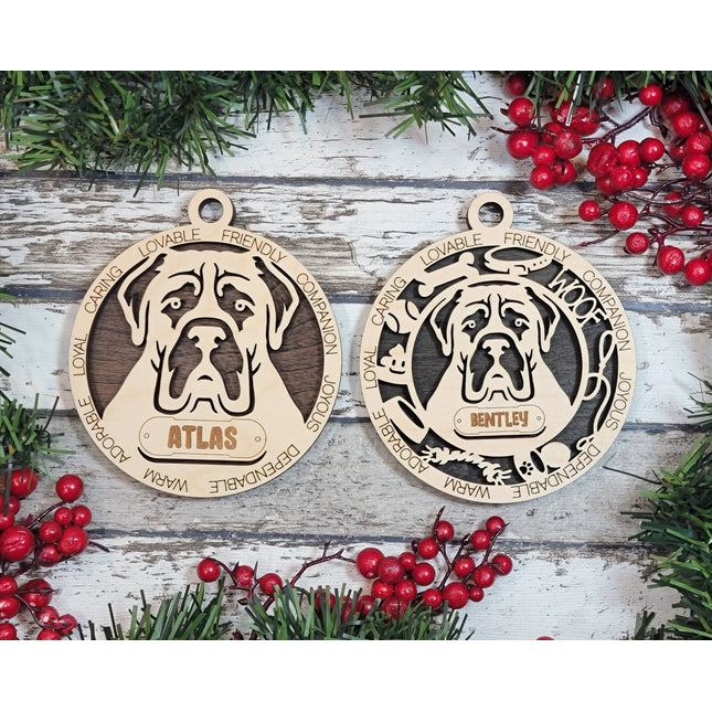 Mastiff Personalized Dog Ornament