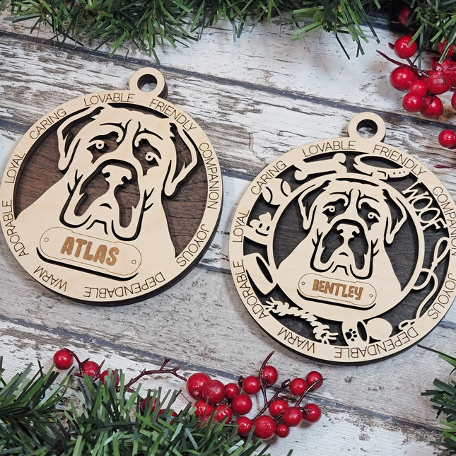 Mastiff Personalized Dog Ornament