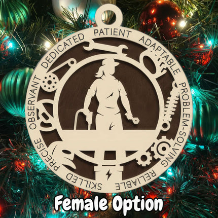 Mechanic Personalized Occupation Ornament