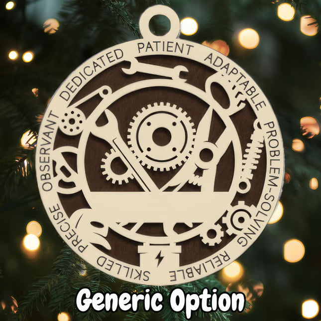 Mechanic Personalized Occupation Ornament