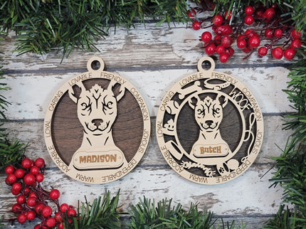 Mexican Hairless Dog Personalized Dog Ornament