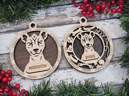 Mexican Hairless Dog Personalized Dog Ornament