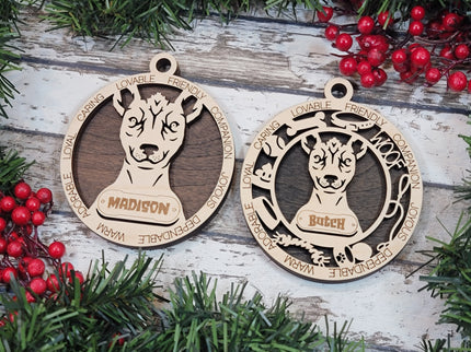 Mexican Hairless Dog Personalized Dog Ornament