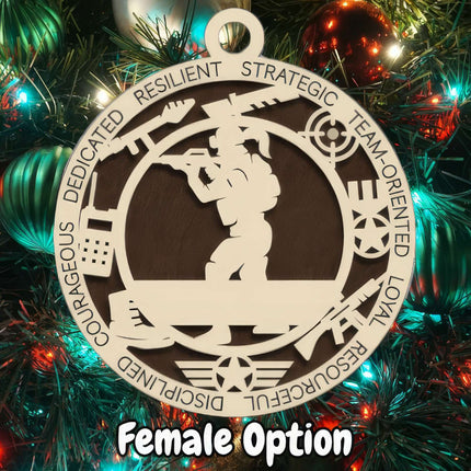 Military (Camo) Personalized Occupation Ornament