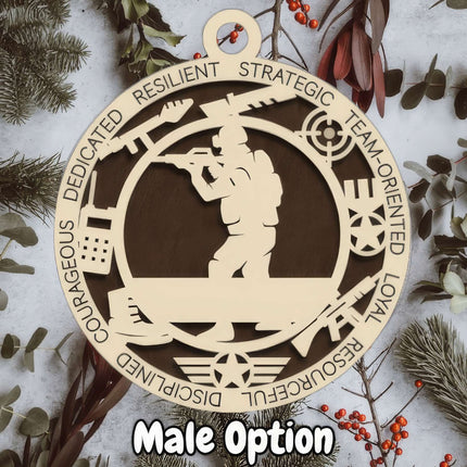 Military (Camo) Personalized Occupation Ornament