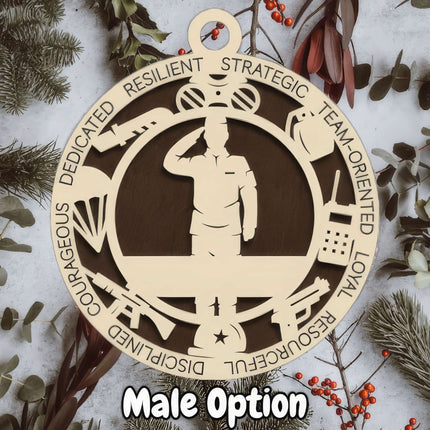 Military (Uniform) Personalized Occupation Ornament