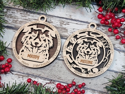 Miniature American Shepherd Personalized Dog Ornament