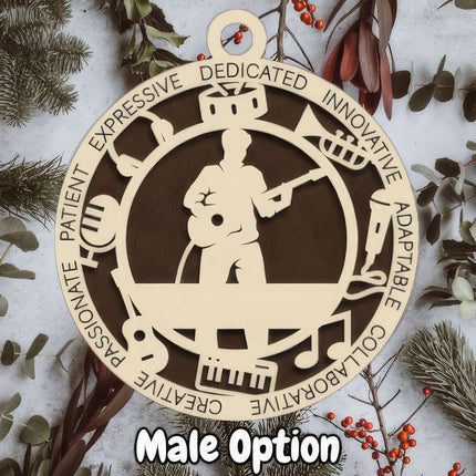 Musician Personalized Occupation Ornament