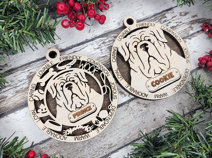 Neapolitan Mastiff Personalized Dog Ornament