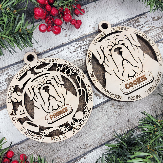 Neapolitan Mastiff Personalized Dog Ornament