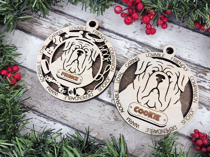 Neapolitan Mastiff Personalized Dog Ornament
