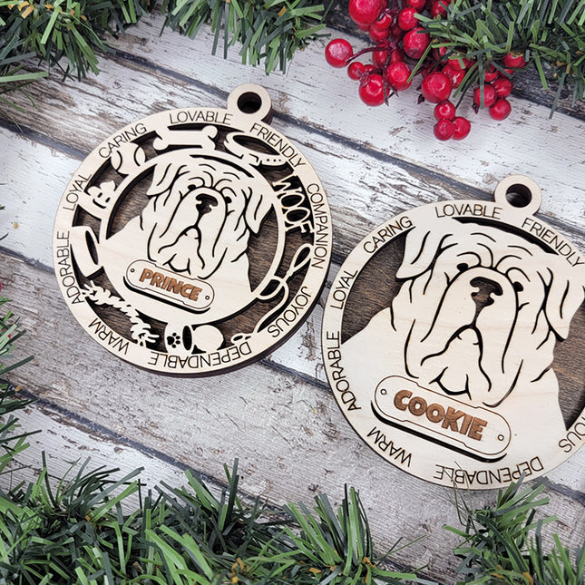 Neapolitan Mastiff Personalized Dog Ornament