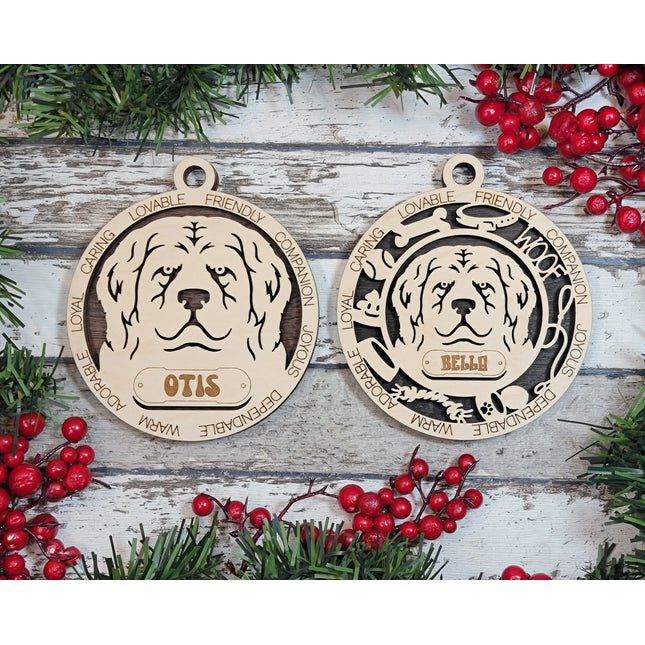 Newfoundland Personalized Dog Ornament