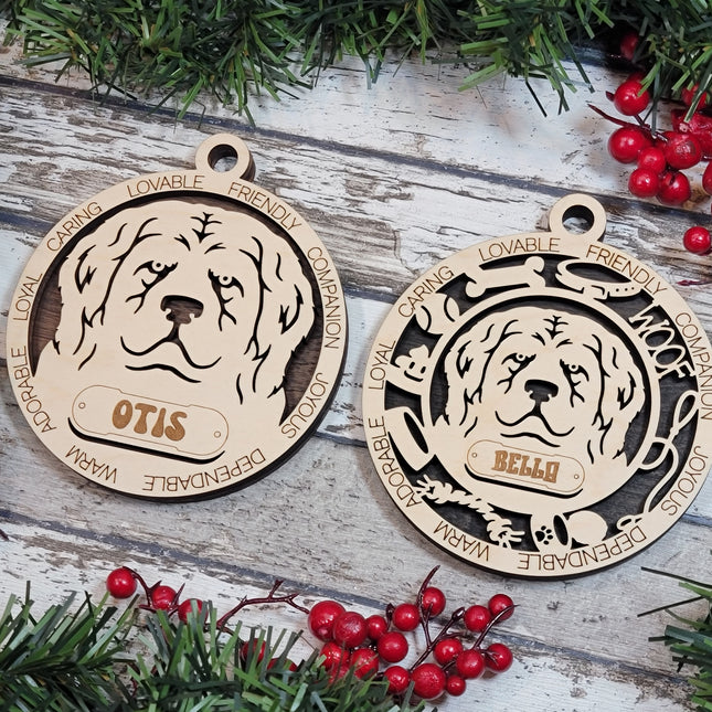 Newfoundland Personalized Dog Ornament