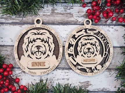 Old English Sheepdog Personalized Dog Ornament