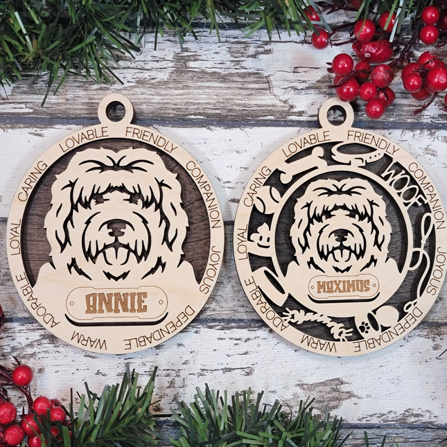 Old English Sheepdog Personalized Dog Ornament