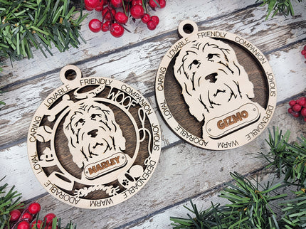 Ottehound Personalized Dog Ornament