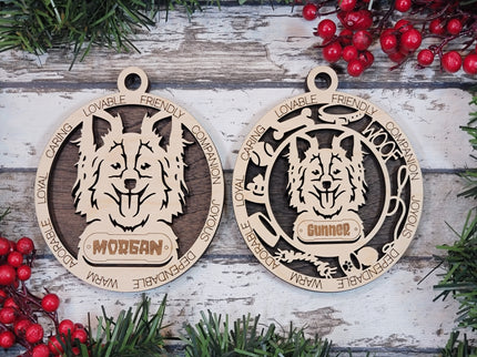 Papillon Personalized Dog Ornament