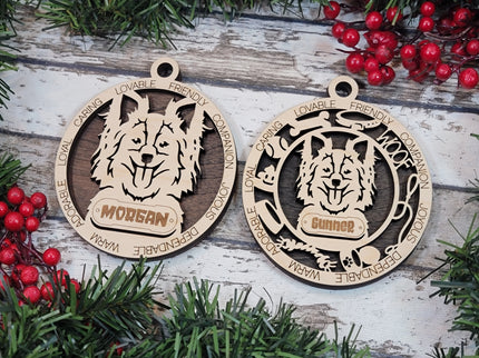 Papillon Personalized Dog Ornament