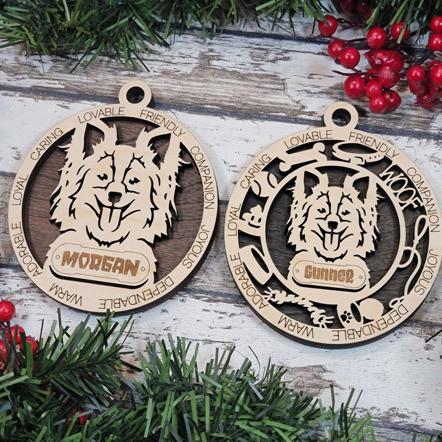 Papillon Personalized Dog Ornament