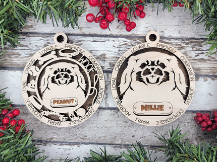 Pekingese Personalized Dog Ornament