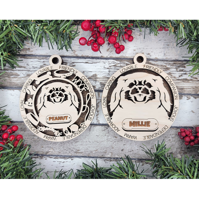 Pekingese Personalized Dog Ornament