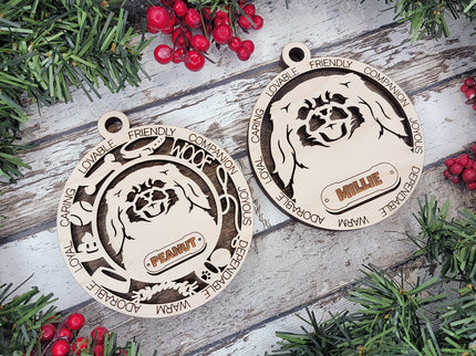 Pekingese Personalized Dog Ornament