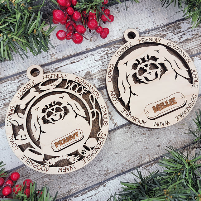 Pekingese Personalized Dog Ornament