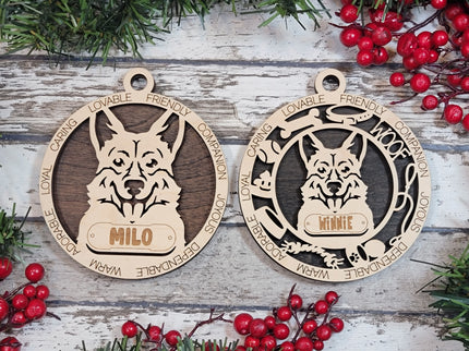 Pembroke Welsh Corgi Personalized Dog Ornament