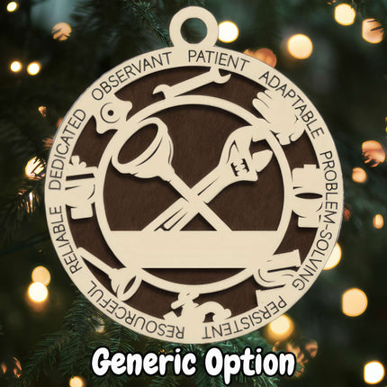 Plumber Personalized Occupation Ornament