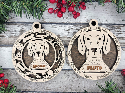 Pointer Personalized Dog Ornament