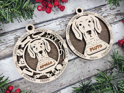 Pointer Personalized Dog Ornament