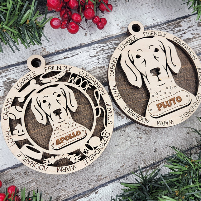 Pointer Personalized Dog Ornament