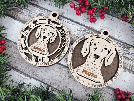 Pointer Personalized Dog Ornament