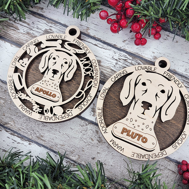 Pointer Personalized Dog Ornament