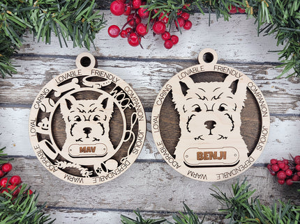 Pomapoo Personalized Dog Ornament